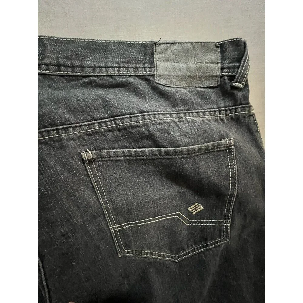 Vintage ENYCE Jeans Mens 42x30 Black Denim Relaxed Straight‎ Hip Hop Culture Y2K